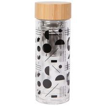 Load image into Gallery viewer, Domino Glass Tea Infuser Bottle