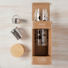 Load image into Gallery viewer, Domino Glass Tea Infuser Bottle
