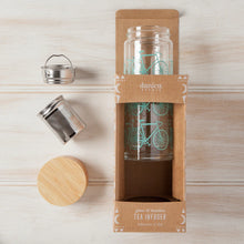Load image into Gallery viewer, Wild Riders Glass Tea Infuser Bottle