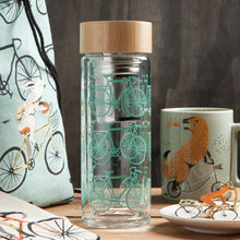 Load image into Gallery viewer, Wild Riders Glass Tea Infuser Bottle