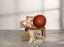 Load image into Gallery viewer, Velvet Round Cushion - Rust