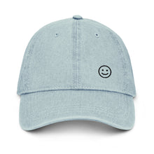 Load image into Gallery viewer, Smiley Embroidered Denim Hat