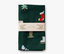 Load image into Gallery viewer, Rifle Paper Co. Holiday Embroidered Tea Towel