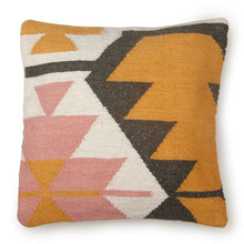 Load image into Gallery viewer, Desert Kilim Geometric Pillow, Blush