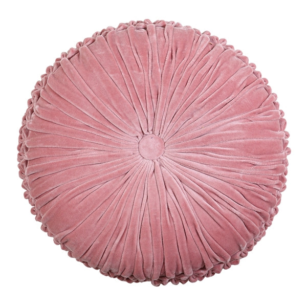 Velvet Round Cushion - Blush