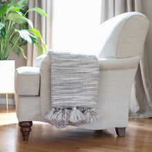 Load image into Gallery viewer, Watercolor Abstract Woven Throw - Gray