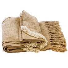 Load image into Gallery viewer, Modern Tribal Tufted Cotton Throw - Champagne Gold