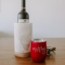 Load image into Gallery viewer, Merry Metal Wine Tumbler