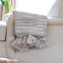 Load image into Gallery viewer, Watercolor Abstract Woven Throw - Gray