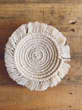Load image into Gallery viewer, Macrame Fringe Coaster - Large
