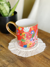 Load image into Gallery viewer, Macrame Fringe Coaster - Natural