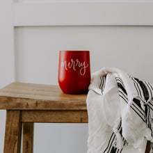 Load image into Gallery viewer, Merry Metal Wine Tumbler