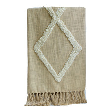 Load image into Gallery viewer, Modern Tribal Tufted Cotton Throw - Champagne Gold