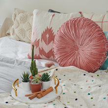 Load image into Gallery viewer, Velvet Round Cushion - Blush