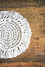 Load image into Gallery viewer, Macrame Fringe Coaster - Set of 4 Assorted