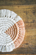 Load image into Gallery viewer, Macrame Fringe Coaster - Set of 4 Assorted