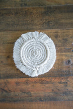 Load image into Gallery viewer, Macrame Fringe Coaster - Natural