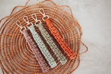 Load image into Gallery viewer, Macrame Wristlet Keychain