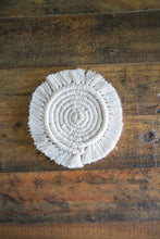 Load image into Gallery viewer, Macrame Fringe Coaster - Set of 4 Natural
