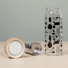 Load image into Gallery viewer, Domino Glass Tea Infuser Bottle
