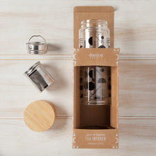 Load image into Gallery viewer, Domino Glass Tea Infuser Bottle
