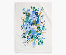 Load image into Gallery viewer, Rifle Paper Co. Garden Party Blue Tea Towel
