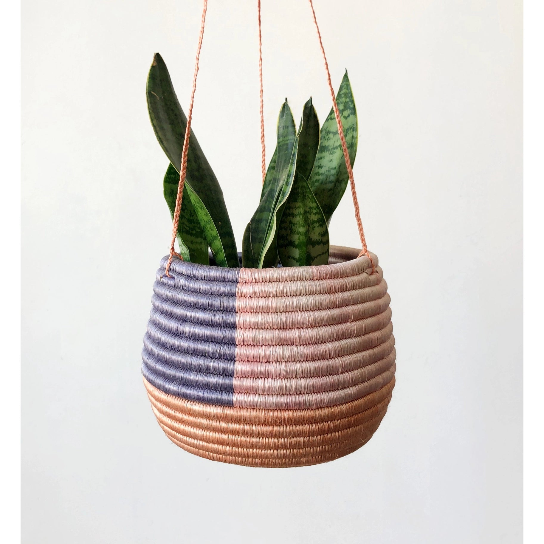 hanging woven planter Rukoli Hanging Woven Planter