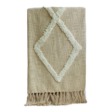 Load image into Gallery viewer, Modern Tribal Tufted Cotton Throw - Champagne Gold
