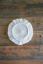 Load image into Gallery viewer, Macrame Fringe Coaster - Natural
