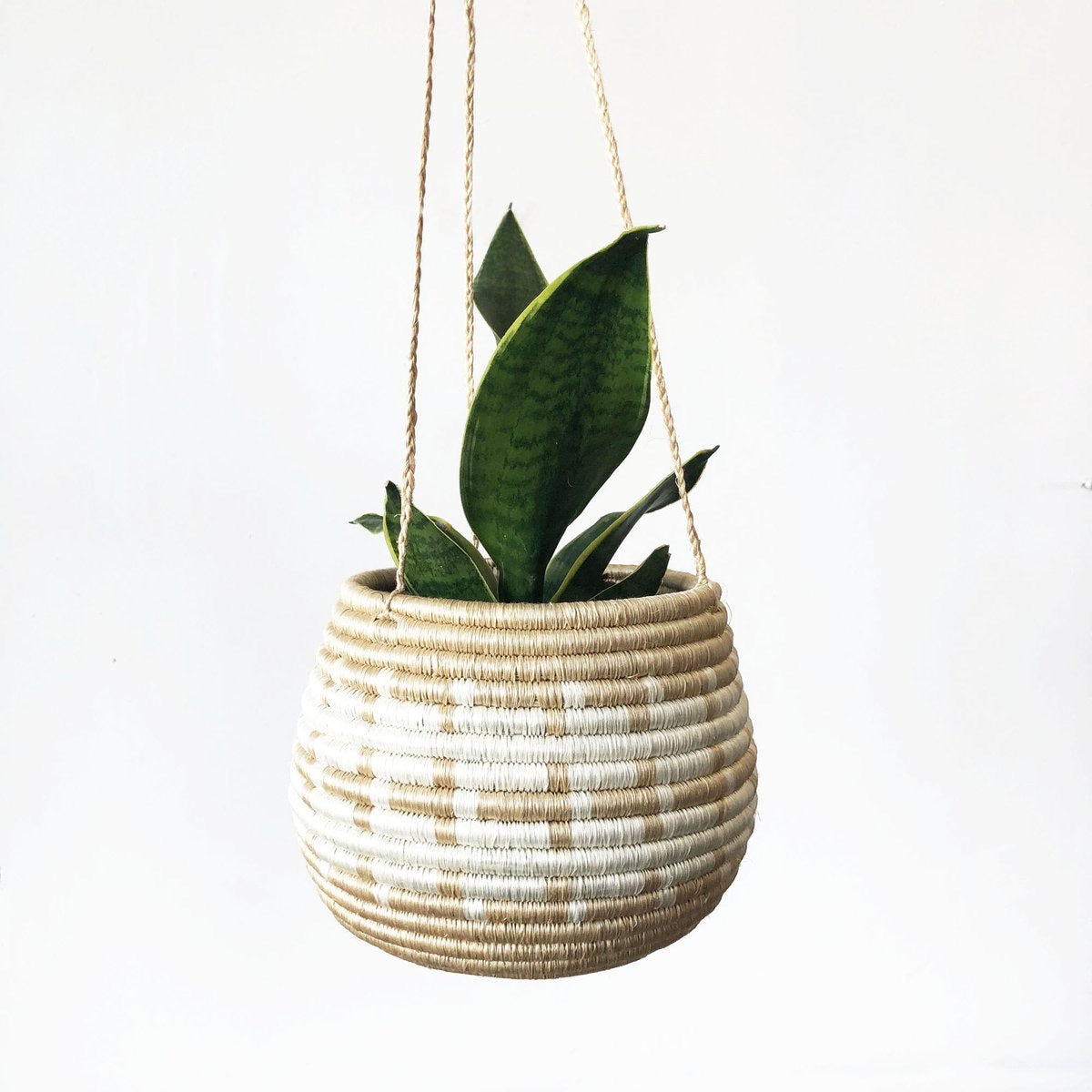 hanging woven basket planter Hanging Woven Planter – Knot & Home